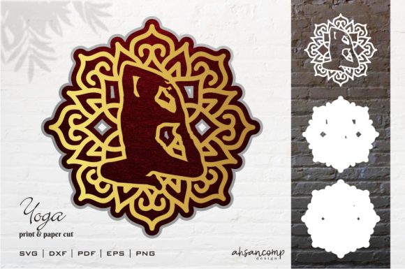 3D Layered Yoga Cut File: A Digital Design Asset for Everyone