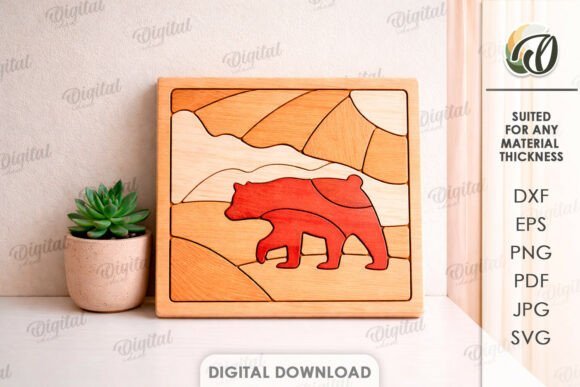 3D Mini Puzzle Decor Laser Cut. Bear SVG – A Strategic Tool for Creative Projects