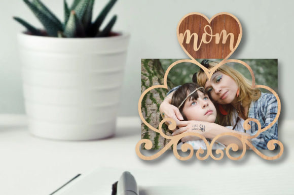 3D Multilayer Mom Photo Frame Laser Cut