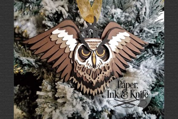 3D Owl Layered Paper Ornament: Creative Craft for Designers