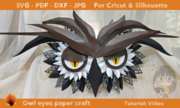 3D Paper-craft Owl Eyes Template: A Modern Twist on Classic Craftsmanship