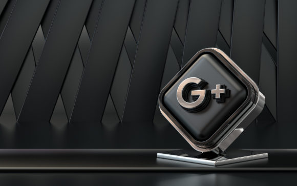 3D Rendering Dark Google Plus Icon