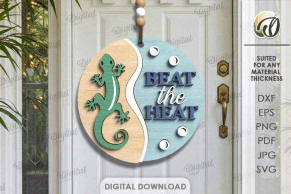 3D Summer Round Sign Laser Cut – A Creative Design Asset