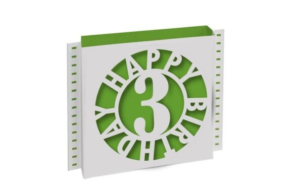 Birthday Shadow Box 3D Cutout Card for Age 3: A Unique Greeting Card Solution