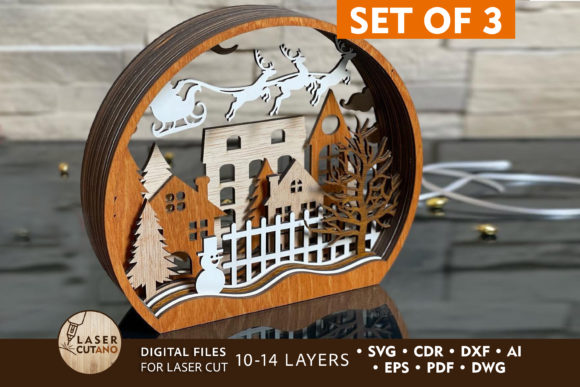 Creating Stunning Snow Globe Decorations with the SET of 3 Snow Globe 3D Christmas Bundle
