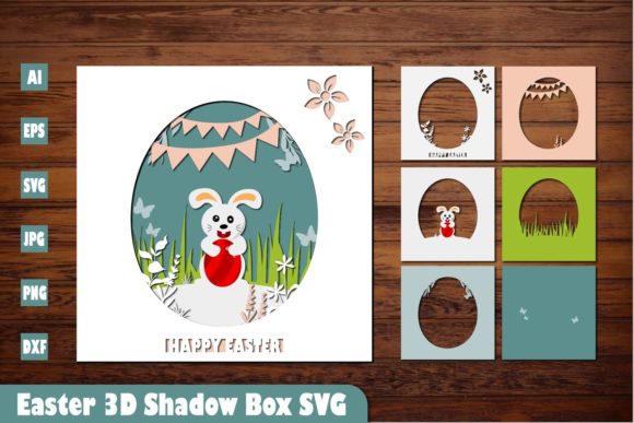 Easter 3D Shadow Box SVG 2