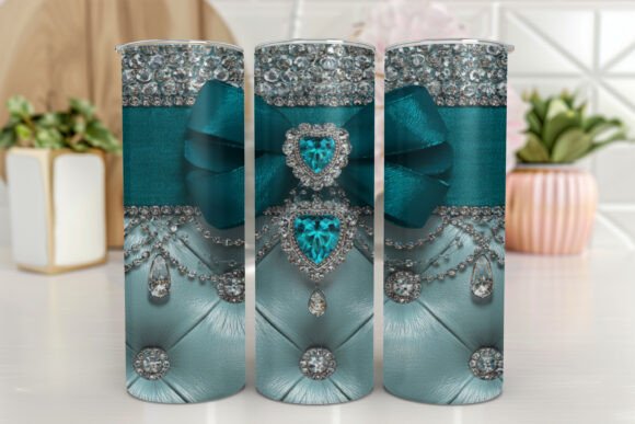 Glam 3D Tumbler Wrap Design for 20oz Skinny