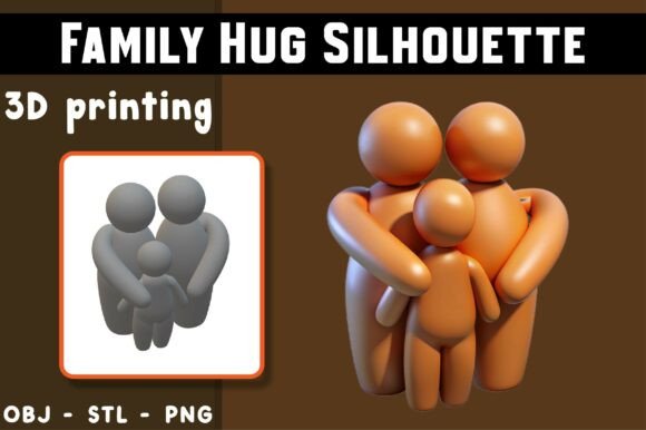 Integrating the Family Hug Silhouette 3D Model into Creative and Professional Workflows