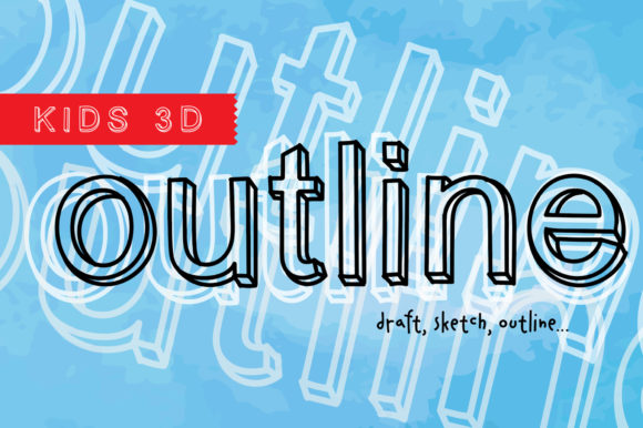 Kids 3D Outline: A Playful Display Font for Creative Projects