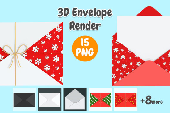 Rectangle Envelope 3D Render: A Versatile Design Asset for Modern Projects