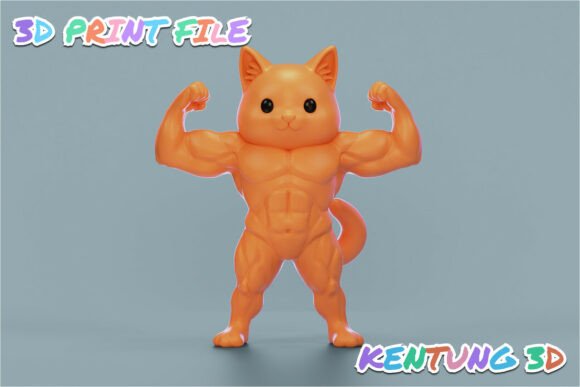 Why the Funny Muscular Cat 3D STL Model Is a Unique Addition to Your Print Collection